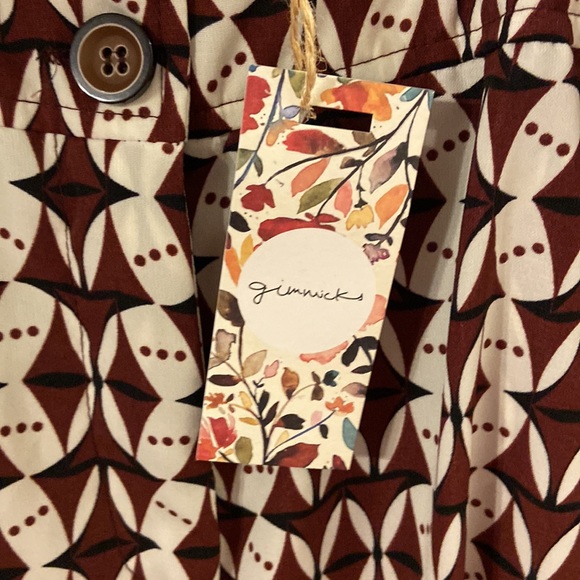 Gimmicks by Buckle wide leg patterned suspender pants size XL BNWT - Picture 3 of 16